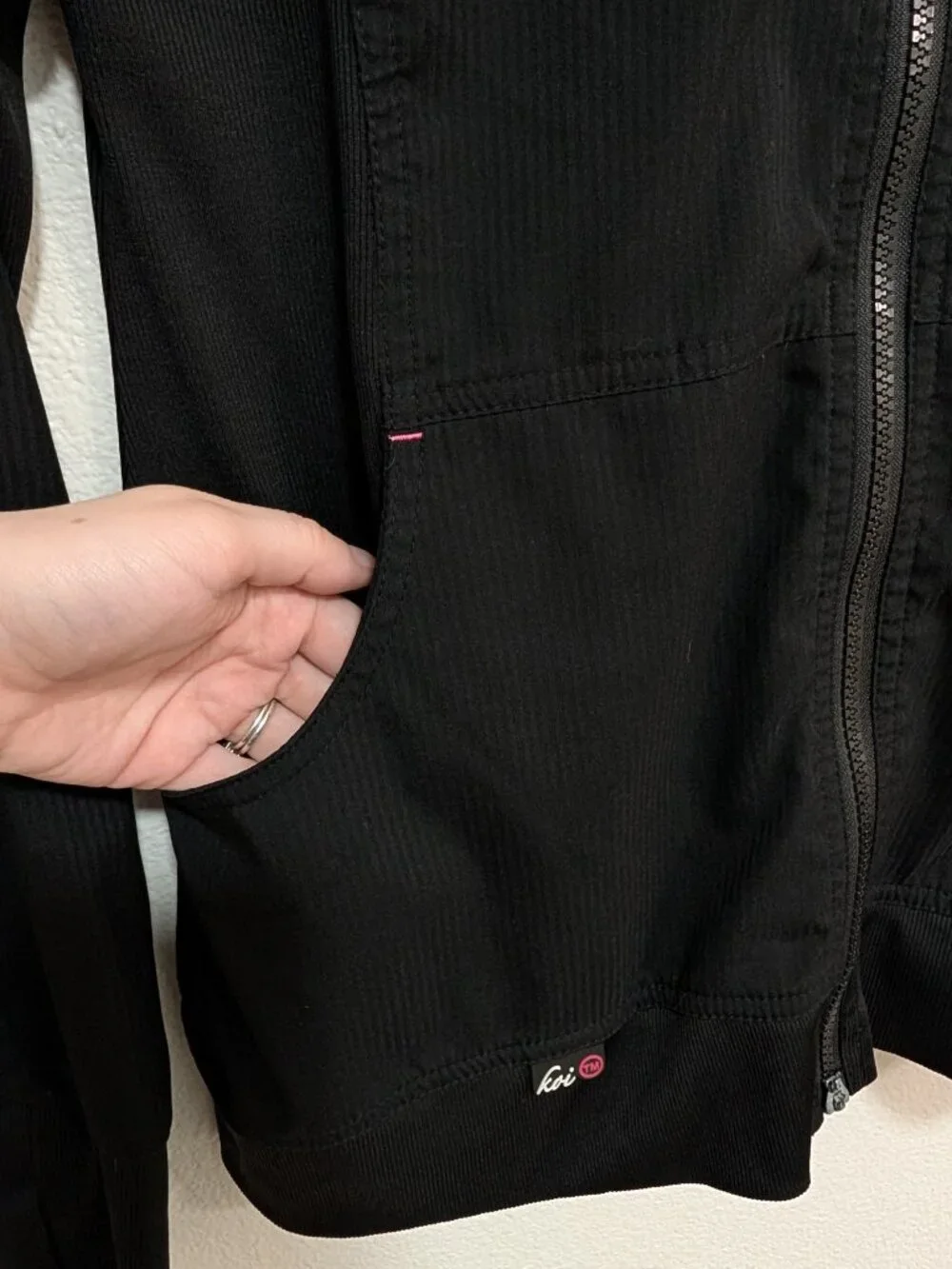 Koi Lite Black Scrub Jacket Women Size Small